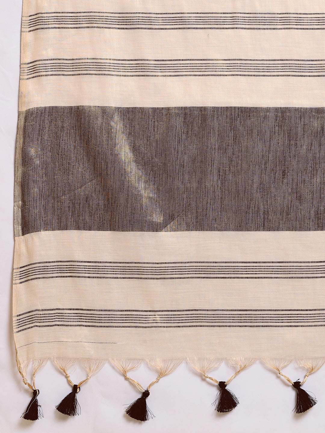Women's Linen Saree With Unstitched Blouse Piece