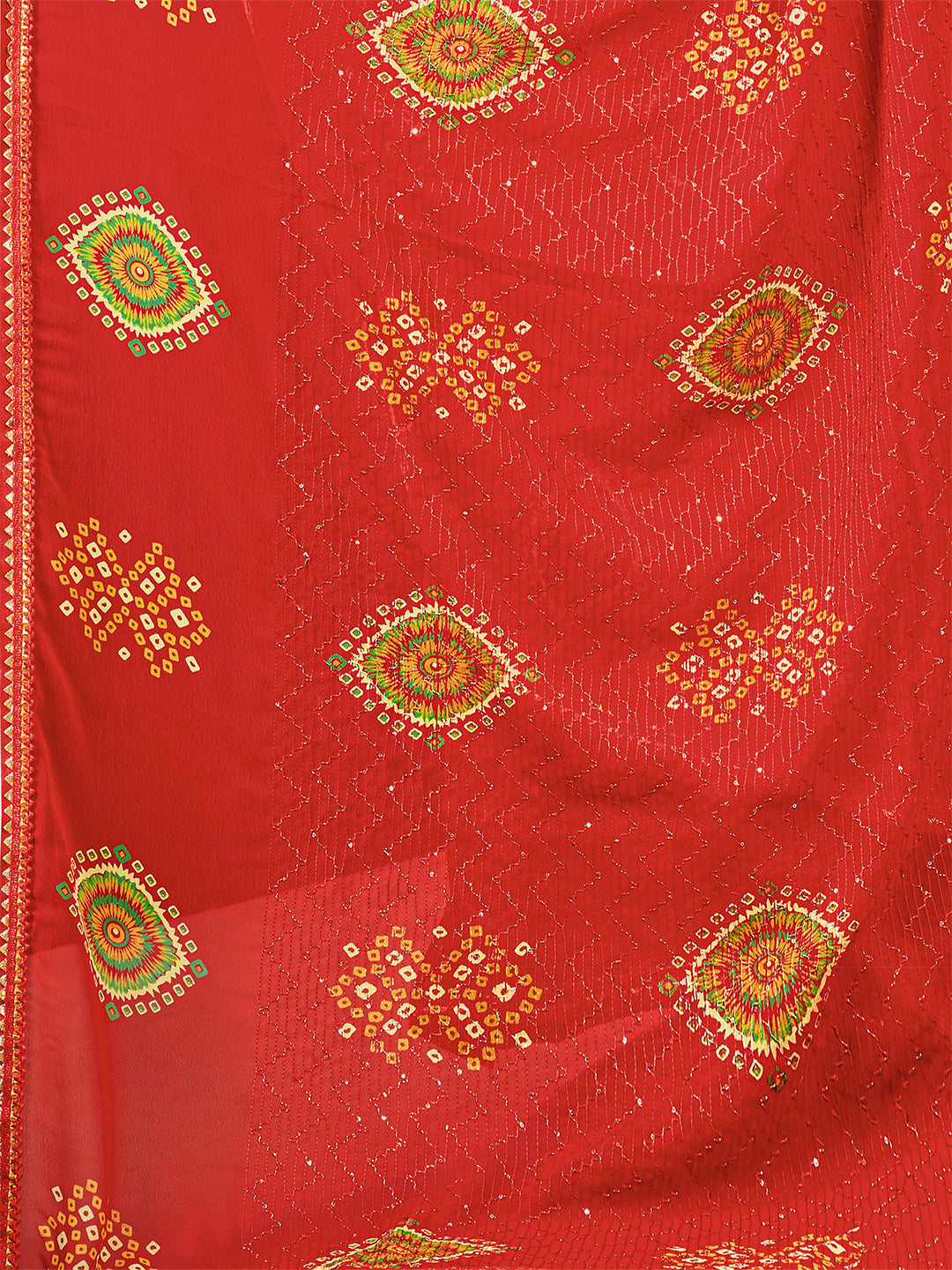 Women's Georgette Daily Wear Saree With Unstitched Blouse Piece
