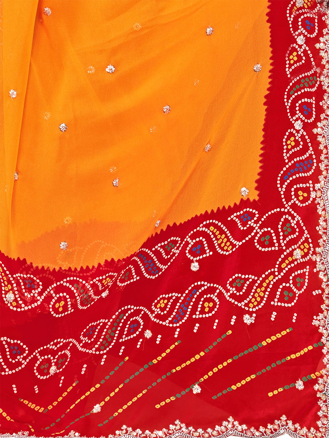 Women's Georgette Saree With Unstitched Blouse Piece