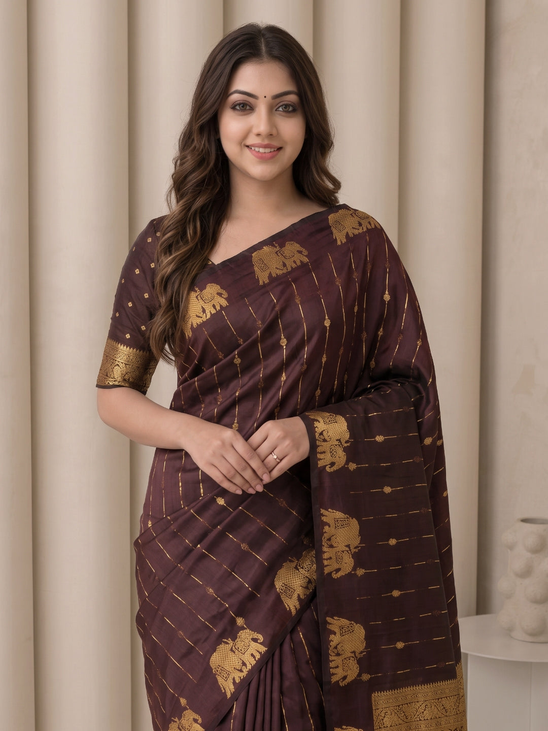 Women's Soft Silk Saree With Unstitched Blouse Piece