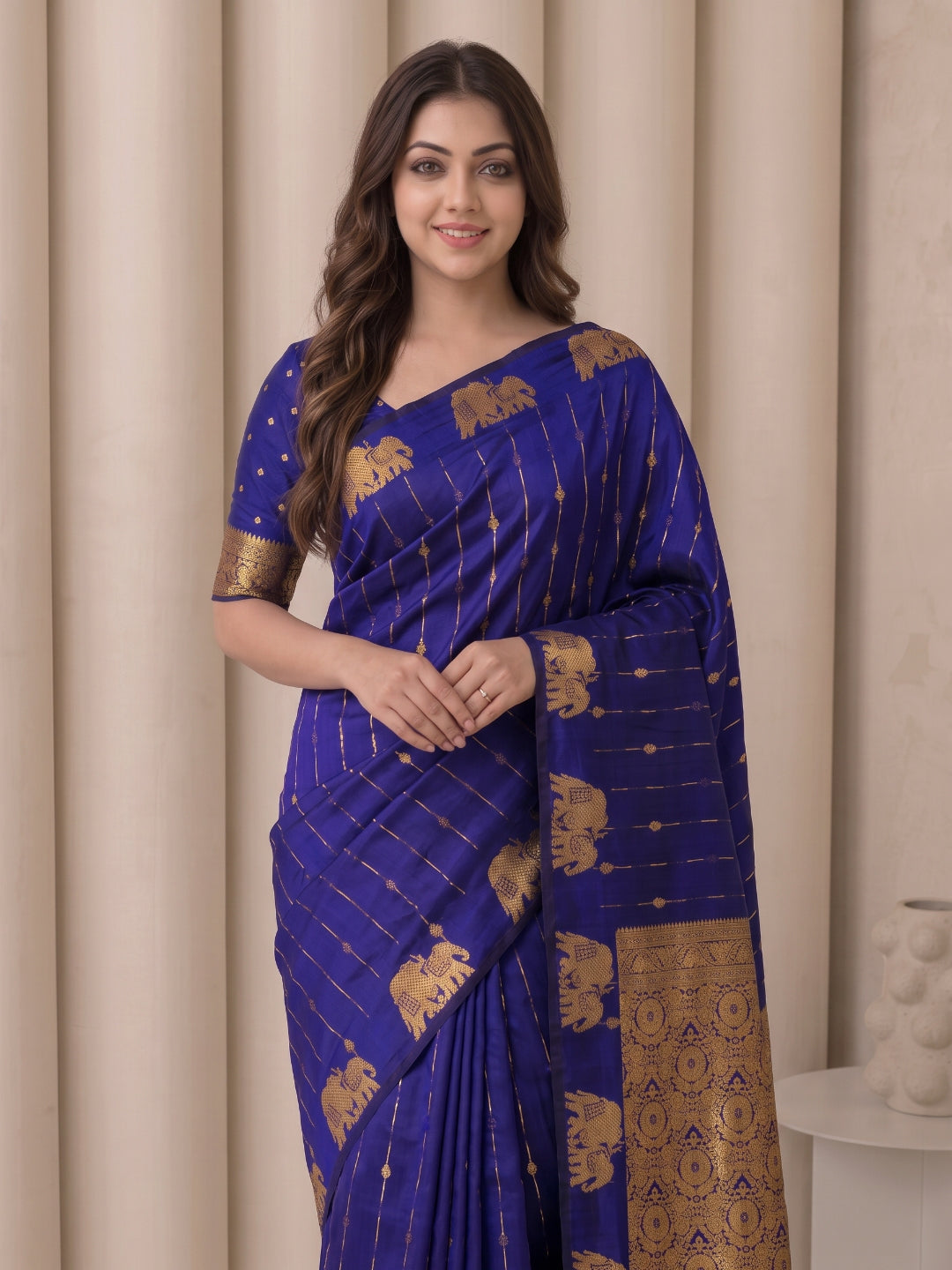 Women's Soft Silk Saree With Unstitched Blouse Piece