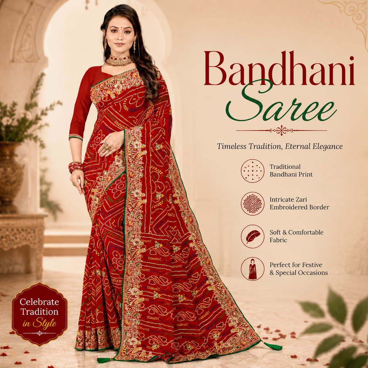 Bandhani Sarees