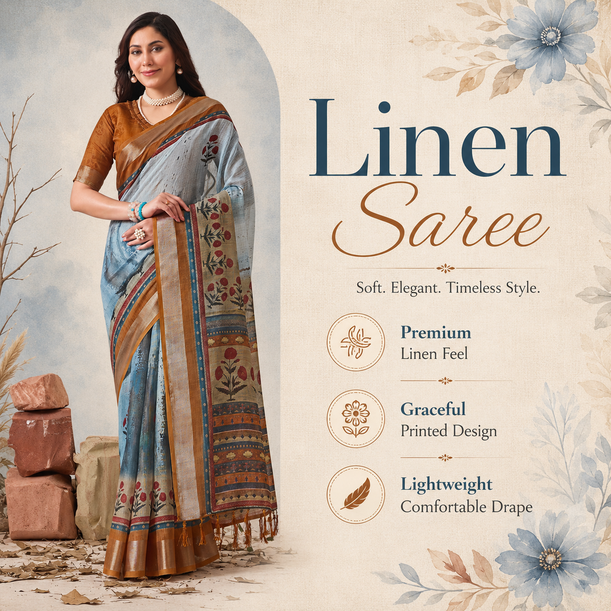 Linen Sarees