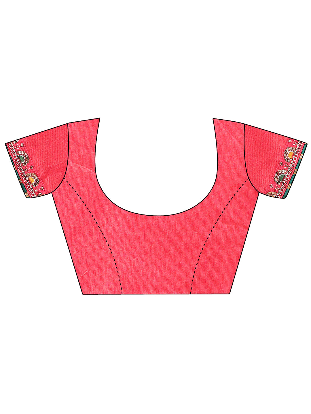 Women's Shimmer Bandhani Saree With Unstitched Blouse Piece