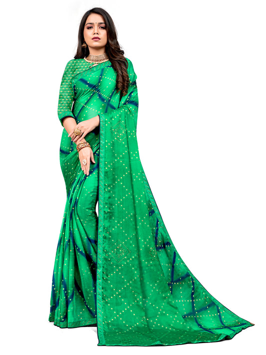 Women's Chiffon Daily Wear Saree With Unstitched Blouse Piece