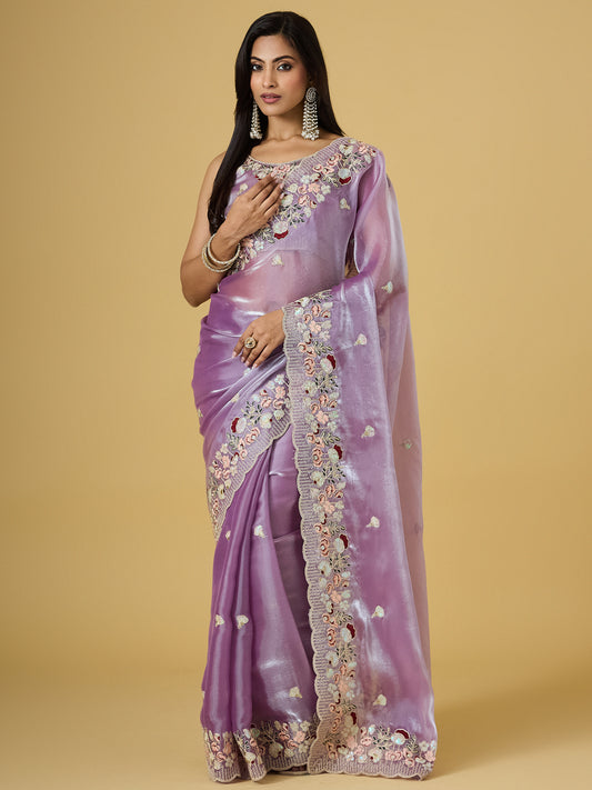 Women's Jimmy Choo Saree With Unstitched Blouse Piece