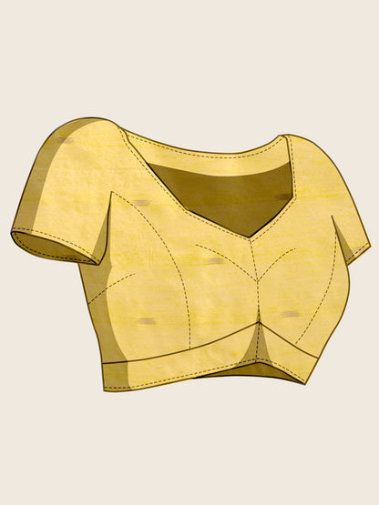 Women's Paithani Silk Saree With Unstitched Blouse Piece