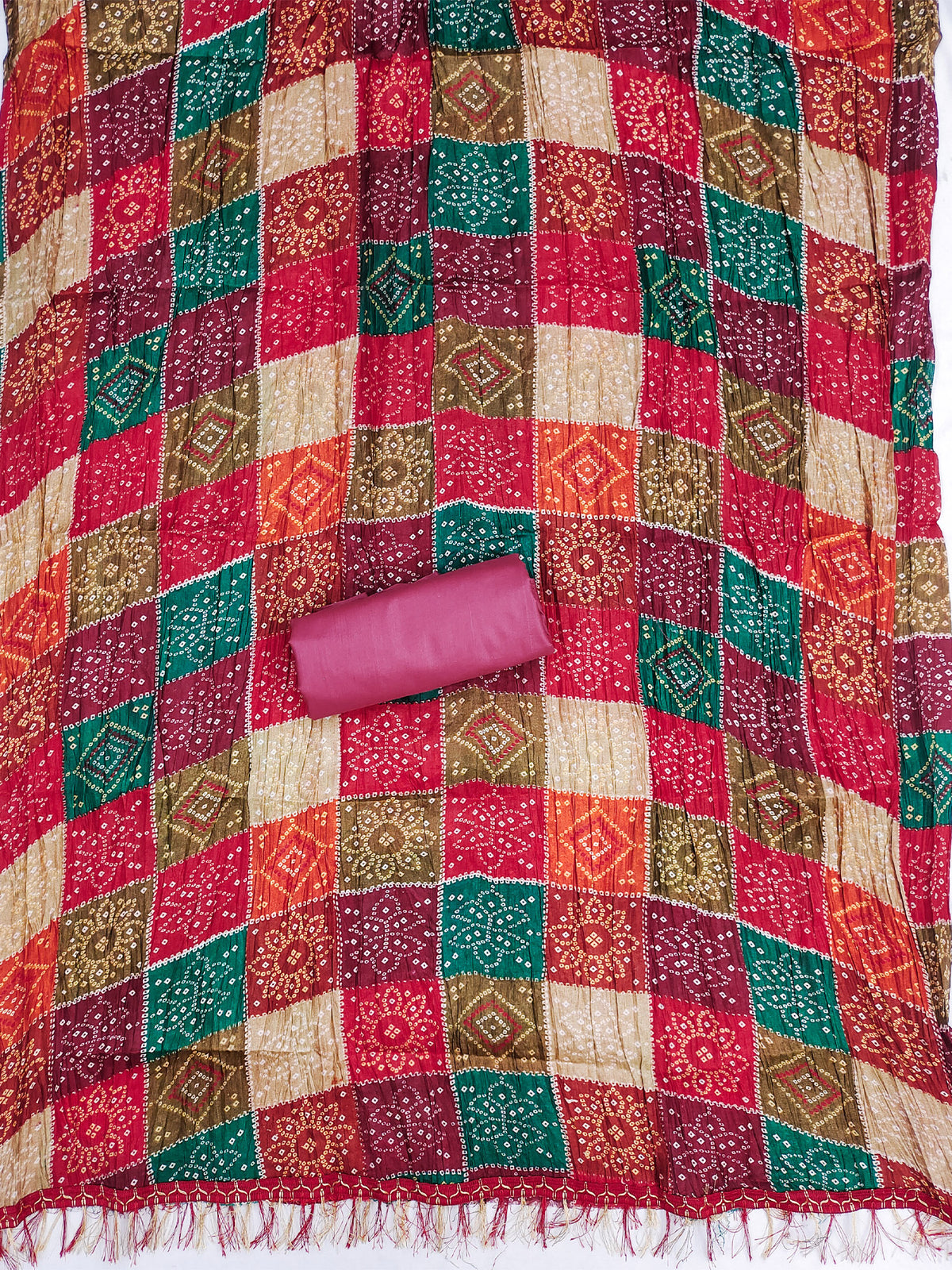 Women's Cotton Unstitched Dress Material WIth Embroidery Work