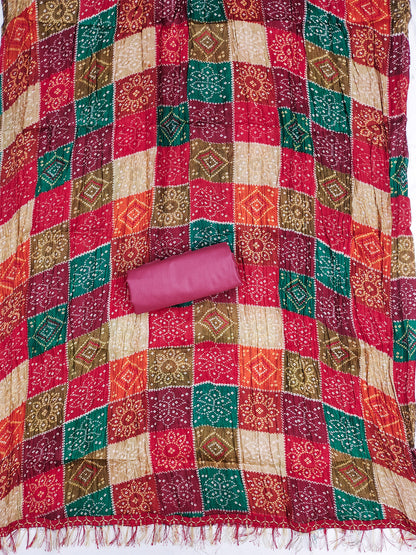 Women's Cotton Unstitched Dress Material WIth Embroidery Work
