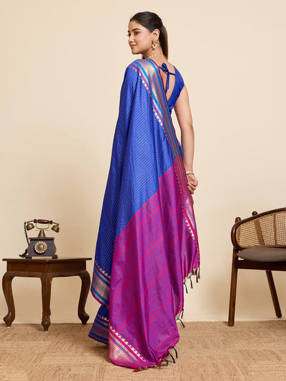 Women's Banarasi Silk Saree With Unstitched Blouse Piece