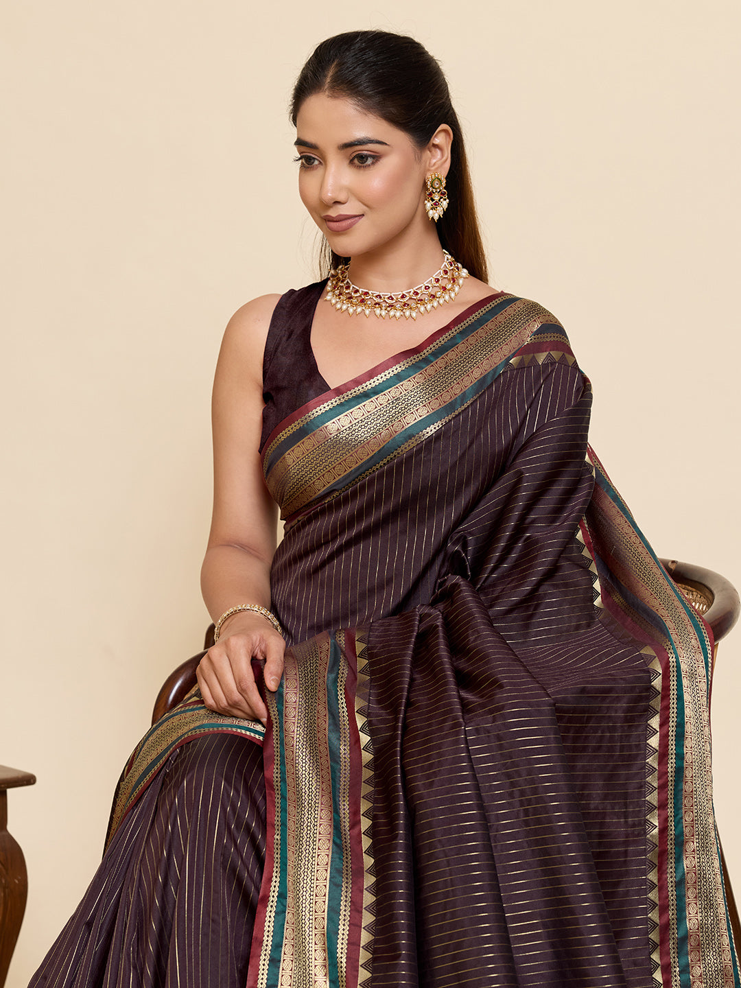 Women's Banarasi Silk Saree With Unstitched Blouse Piece