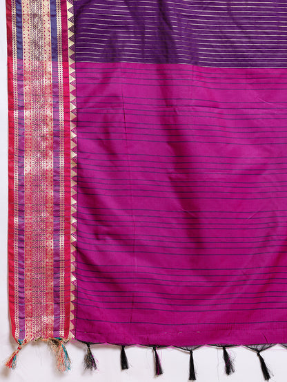 Women's Banarasi Silk Saree With Unstitched Blouse Piece