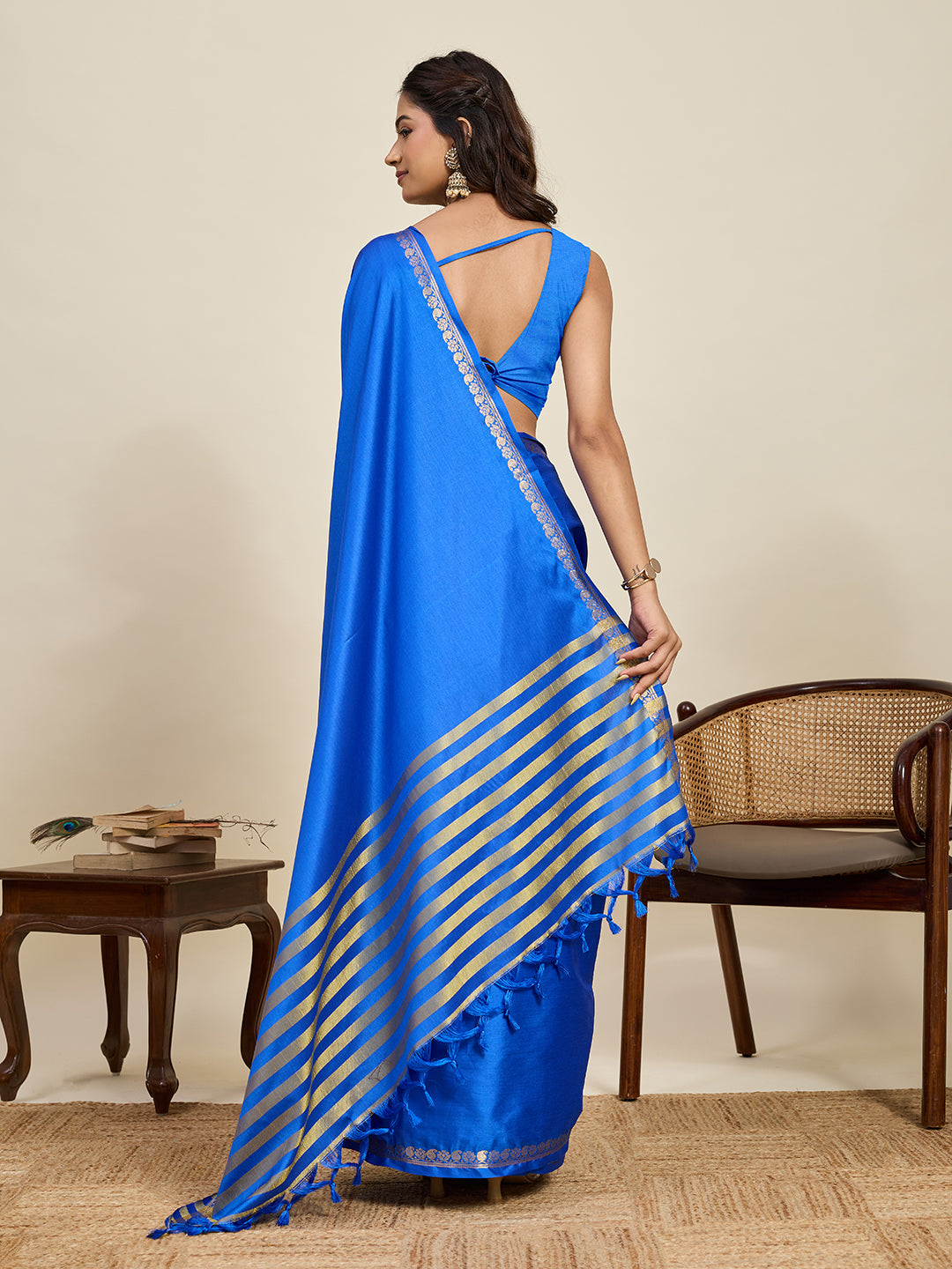 Women's Soft Silk Saree With Unstitched Blouse Piece