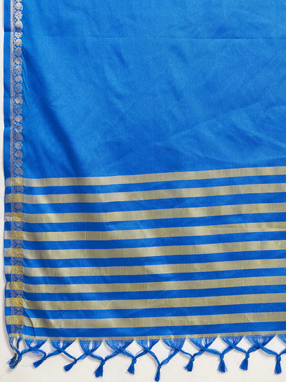 Women's Soft Silk Saree With Unstitched Blouse Piece