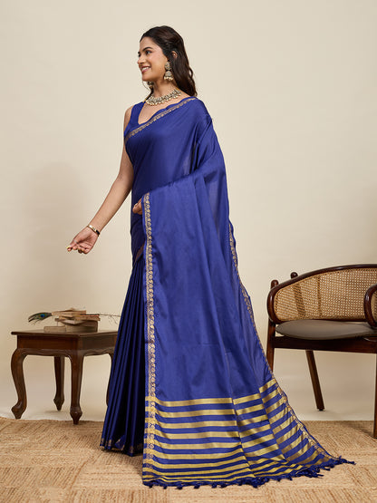 Women's Soft Silk Saree With Unstitched Blouse Piece