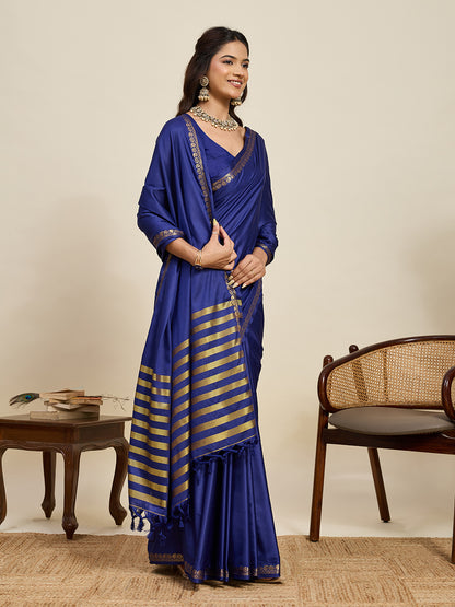 Women's Soft Silk Saree With Unstitched Blouse Piece