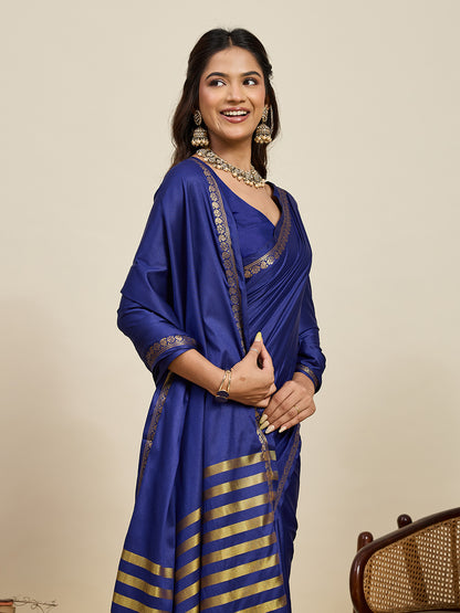 Women's Soft Silk Saree With Unstitched Blouse Piece