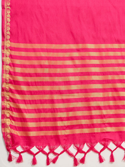 Women's Soft Silk Saree With Unstitched Blouse Piece