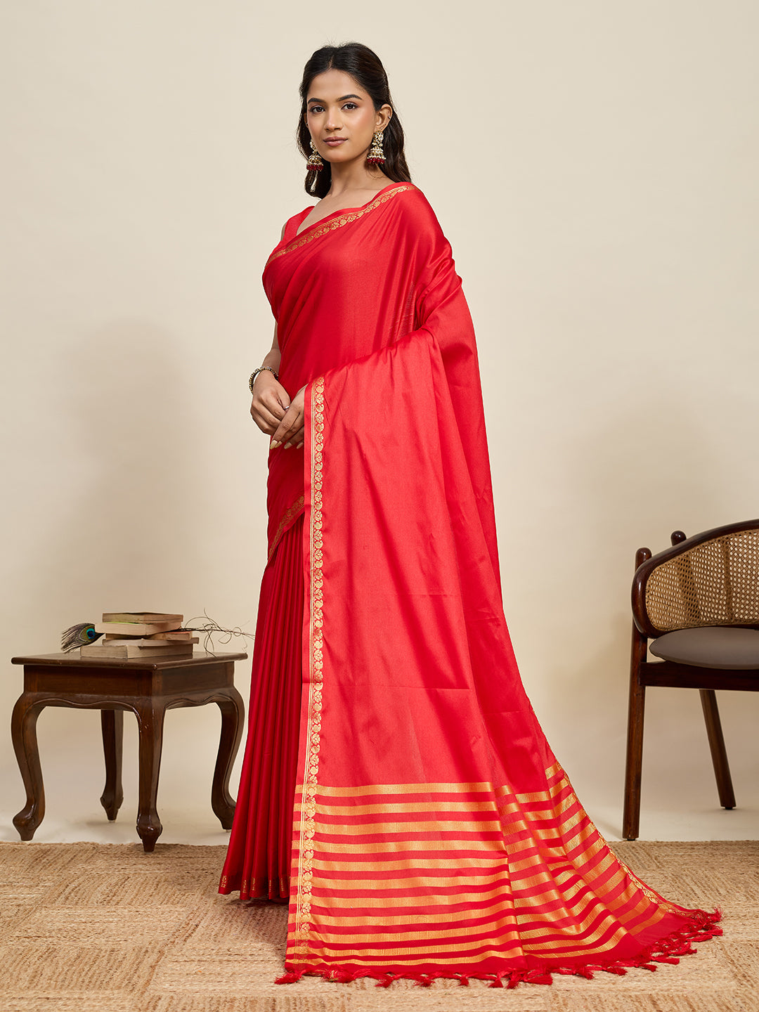 Women's Soft Silk Saree With Unstitched Blouse Piece