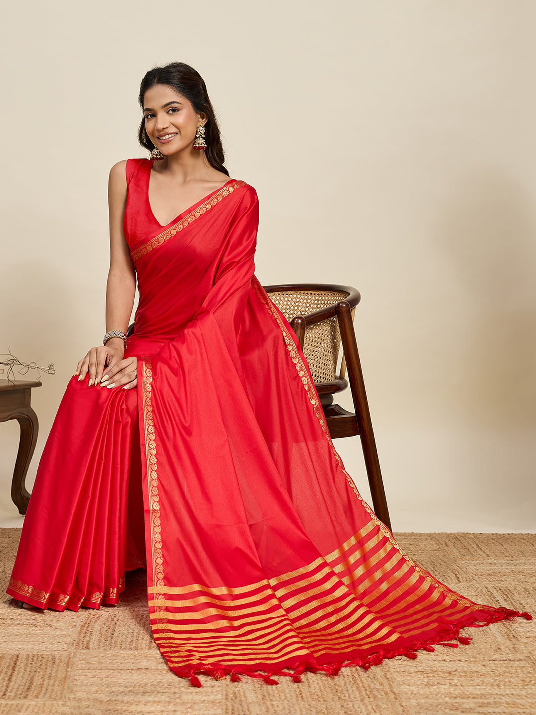 Women's Soft Silk Saree With Unstitched Blouse Piece