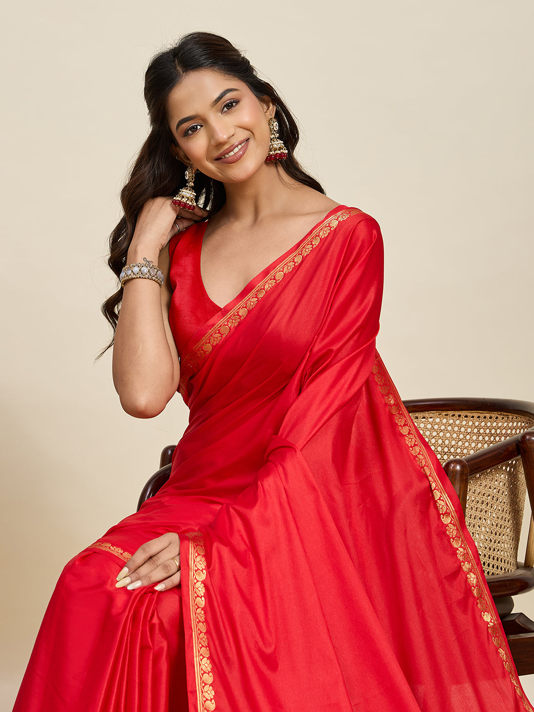 Women's Soft Silk Saree With Unstitched Blouse Piece