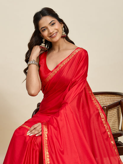 Women's Soft Silk Saree With Unstitched Blouse Piece