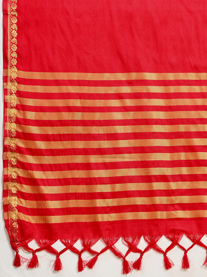 Women's Soft Silk Saree With Unstitched Blouse Piece