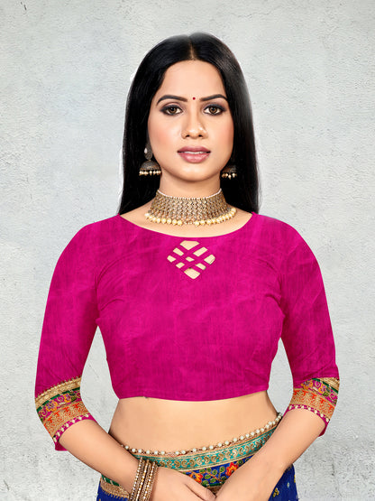 Women's Dola Silk Bandhani Saree With Blouse Piece
