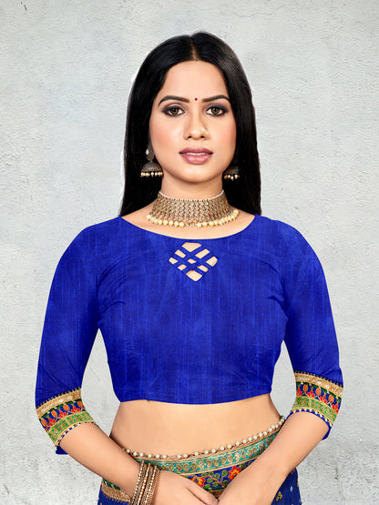 Women's Dola Silk Bandhani Saree With Blouse Piece