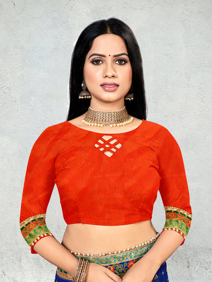 Women's Dola Silk Bandhani Saree With Blouse Piece