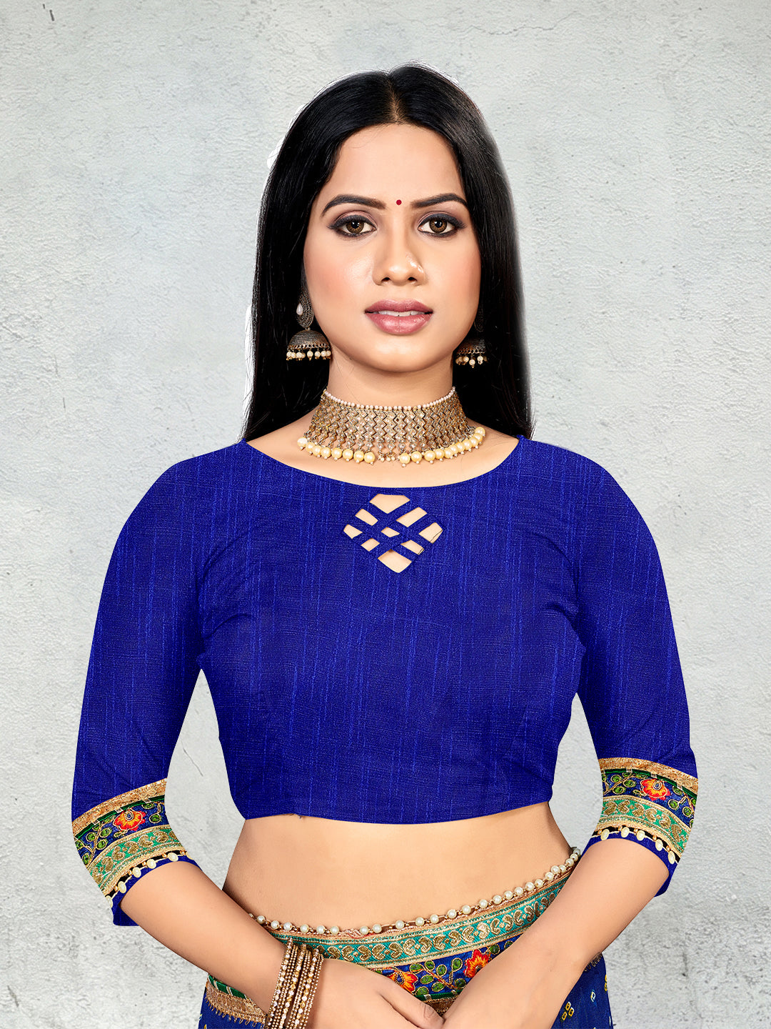 Women's Dola Silk Bandhani Saree With Blouse Piece