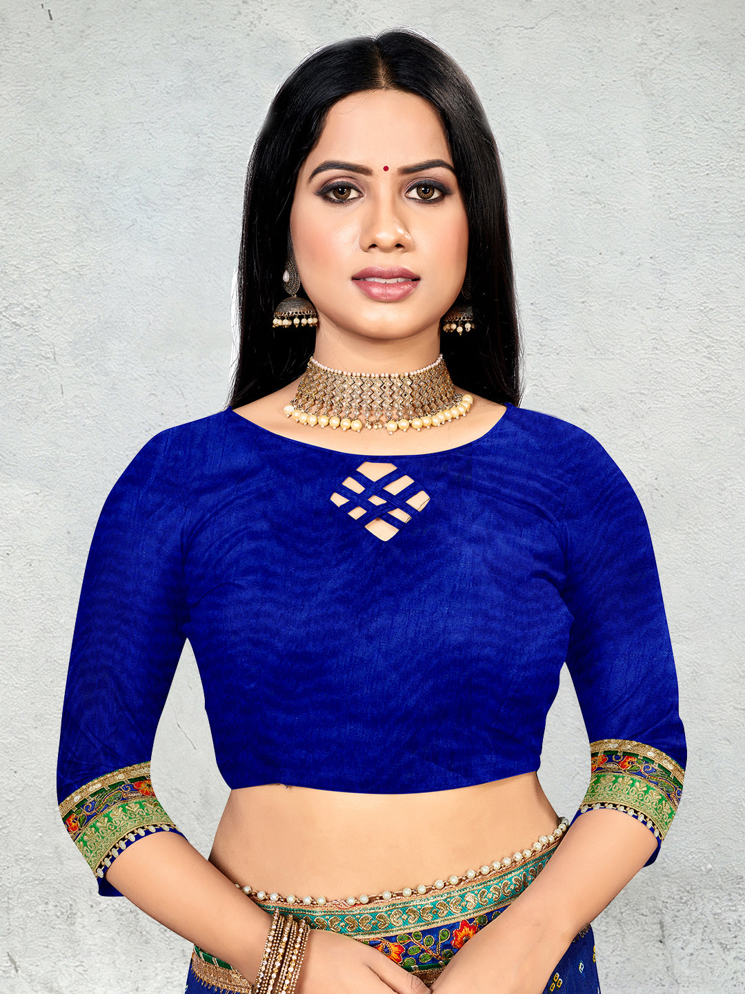 Women's Dola Silk Bandhani Saree With Blouse Piece