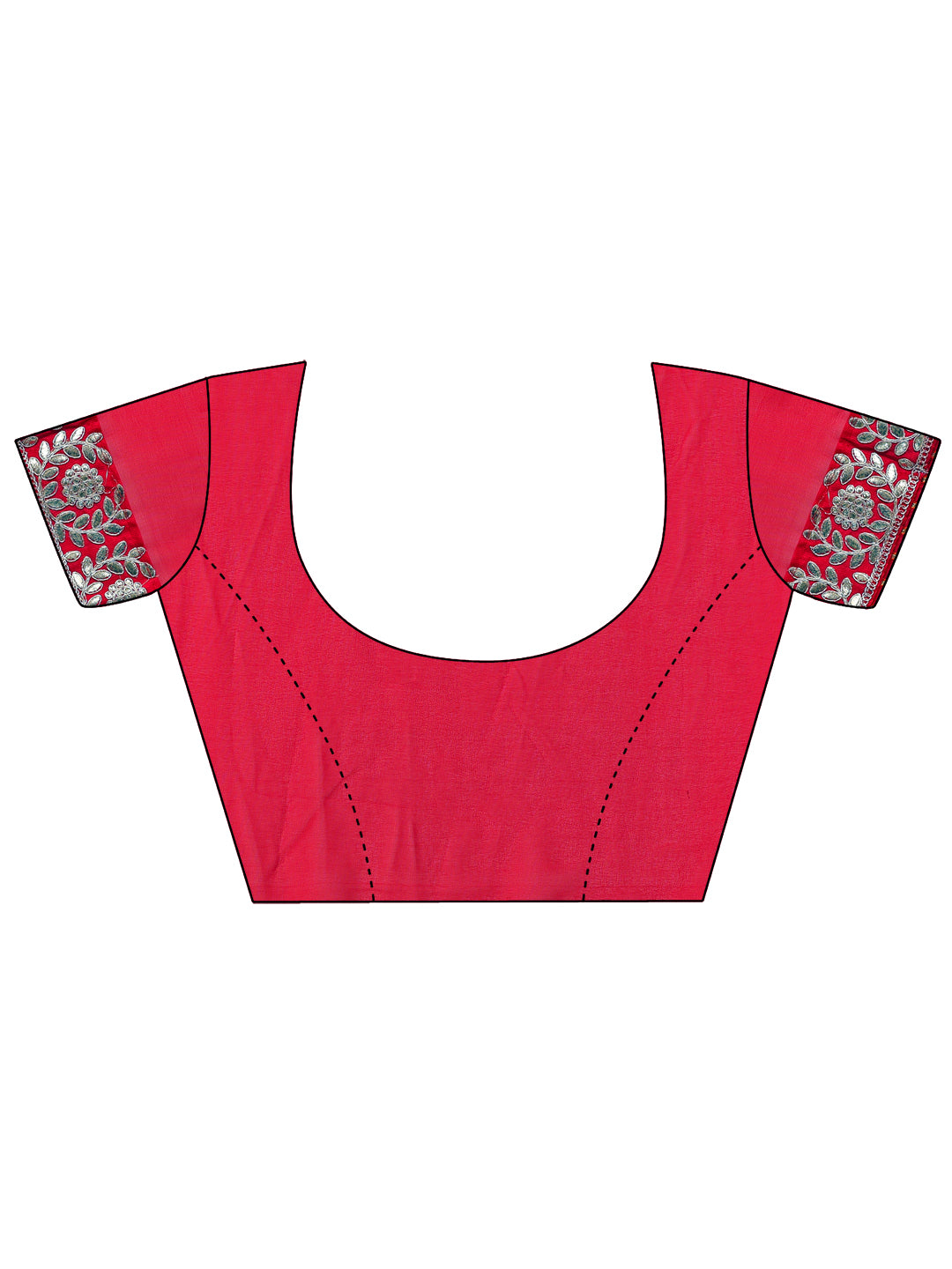 Women's Georgette Bandhani Saree With Unstitched Blouse Piece