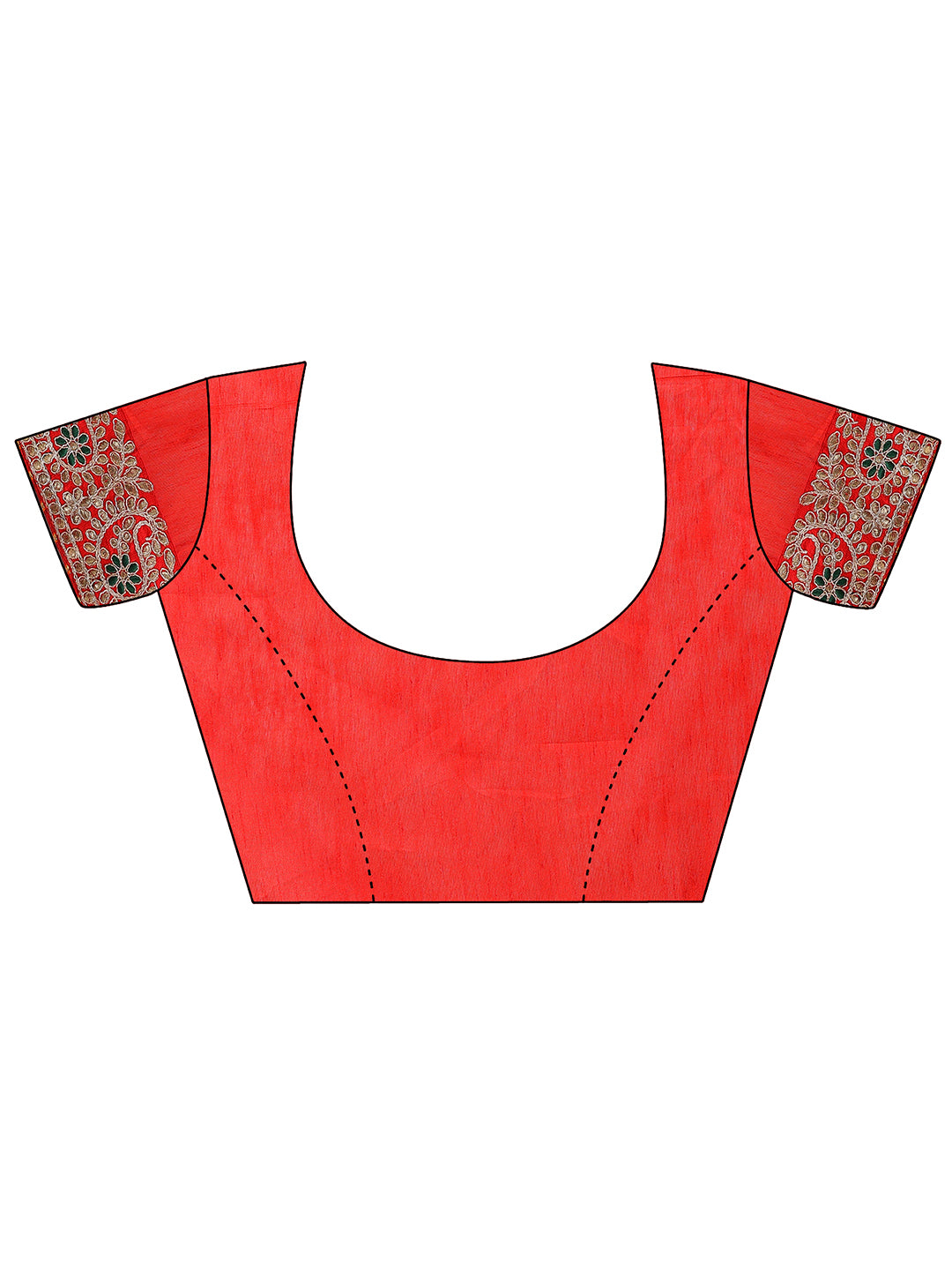 Women's Georgette Bandhani Saree With Unstitched Blouse Piece