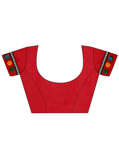 Women's Georgette Daily Wear Saree With Unstitched Blouse Piece