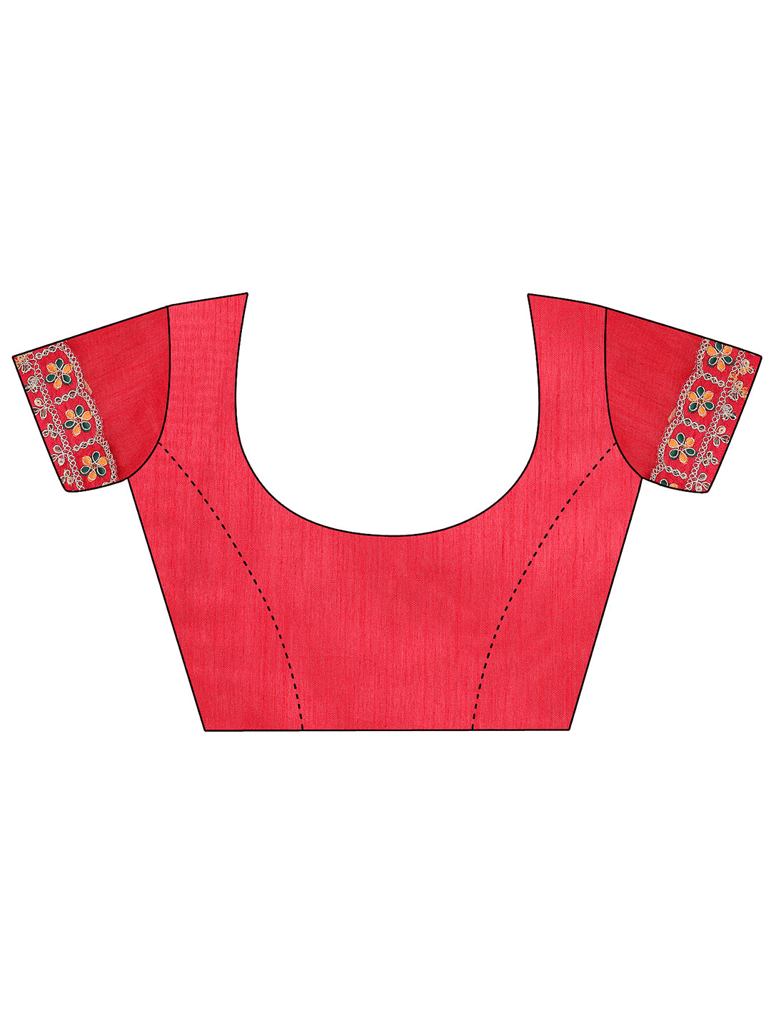 Women's Georgette Bandhani Saree With Unstitched Blouse Piece