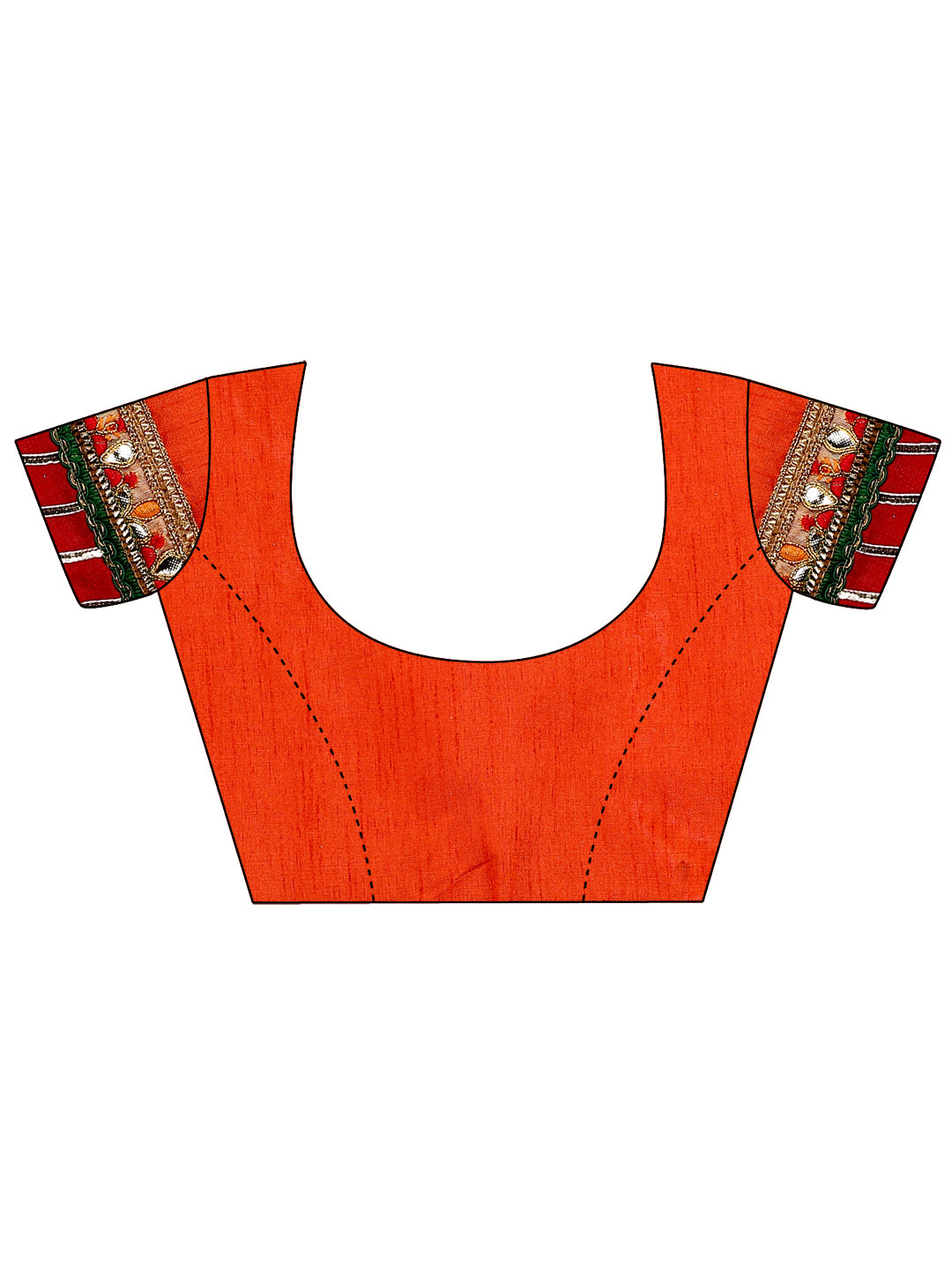 Women's Georgette Bandhani Saree With Unstitched Blouse Piece
