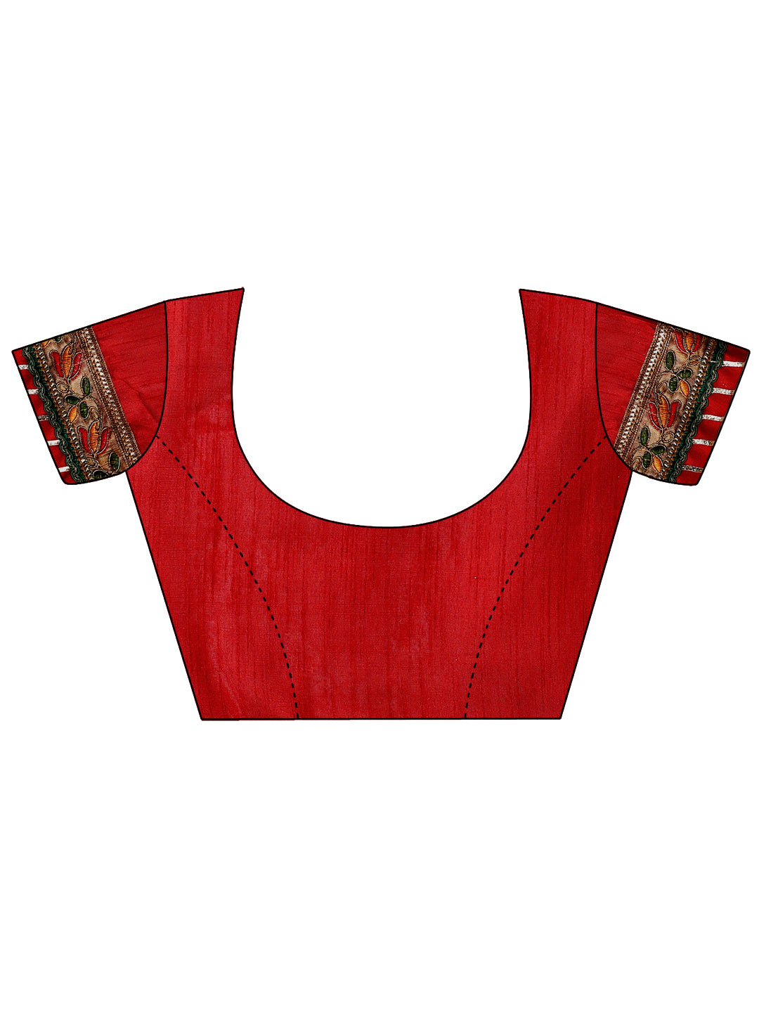 Women's Georgette Bandhani Saree With Unstitched Blouse Piece