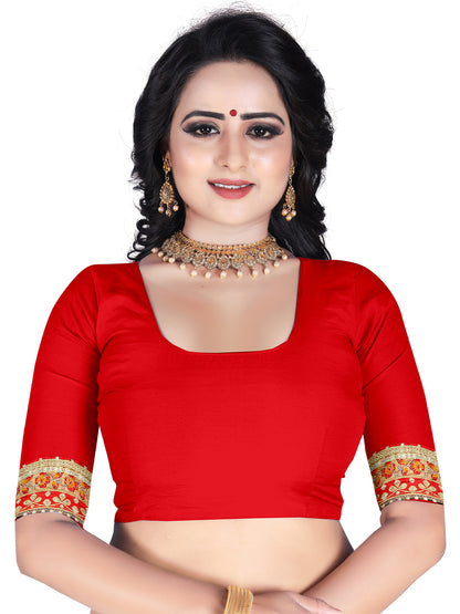 Women's Chiffon Bandhani Saree With Unstitched Blouse Piece