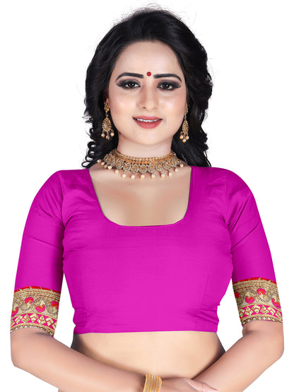 Women's Chiffon Bandhani Saree With Unstitched Blouse Piece
