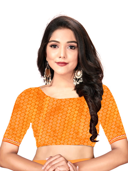 Women's Georgette Daily Wear Saree With Unstitched Blouse Piece