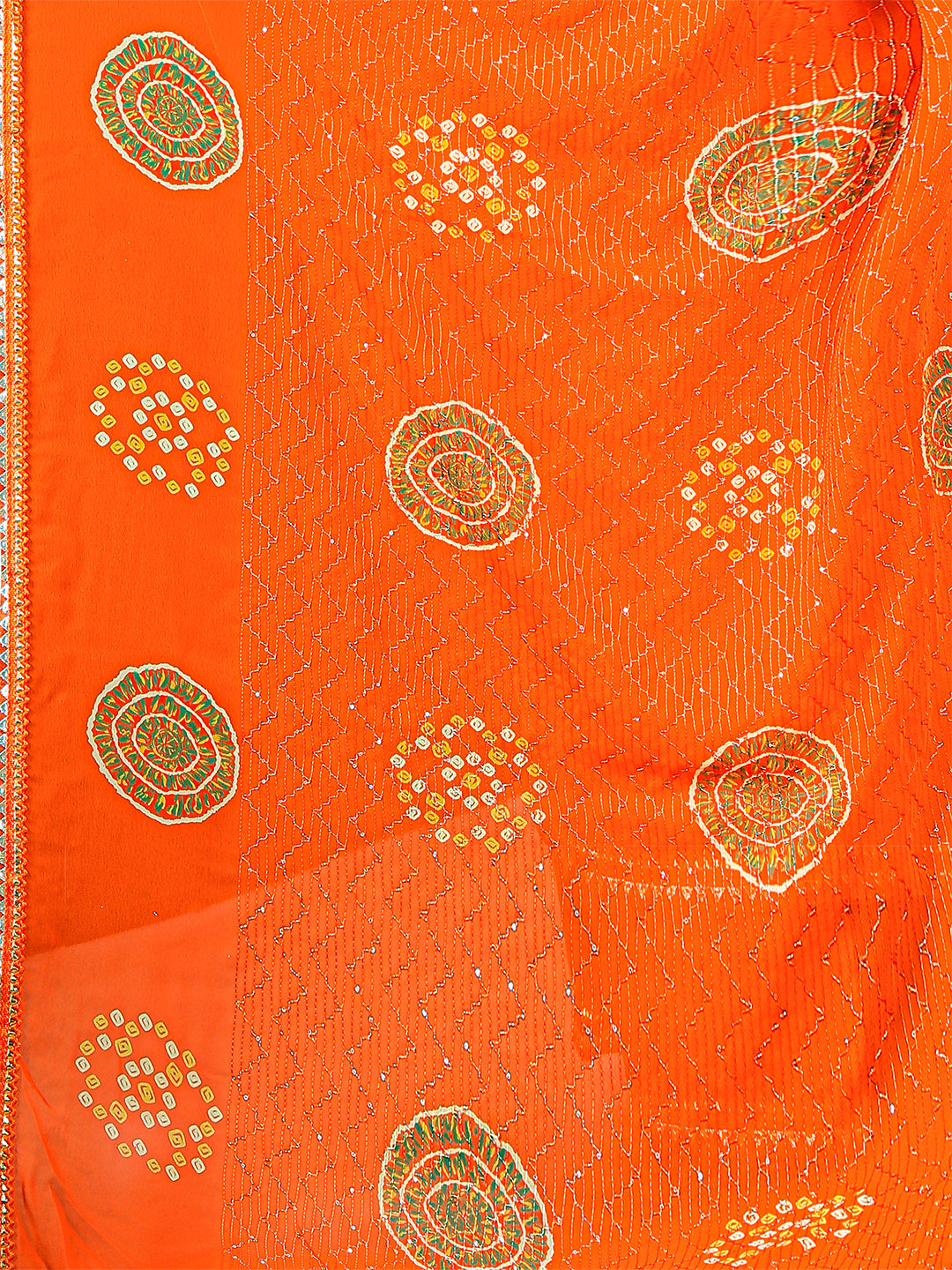 Women's Georgette Daily Wear Saree With Unstitched Blouse Piece