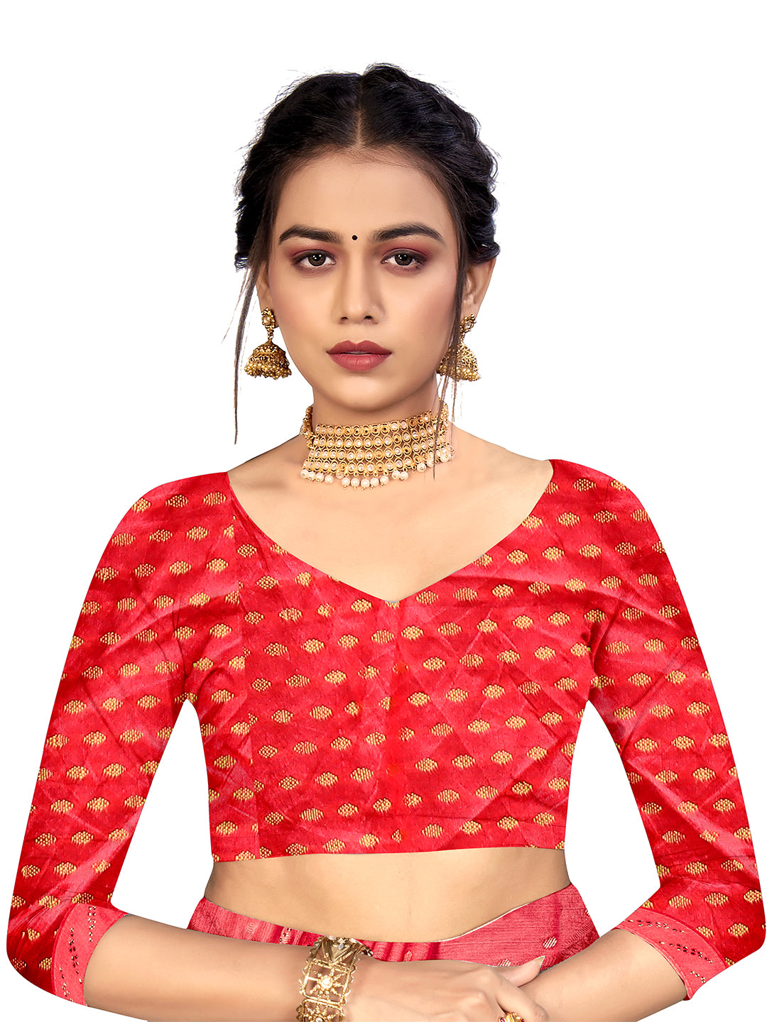 Women's Chiffon Daily Wear Saree With Unstitched Blouse Piece