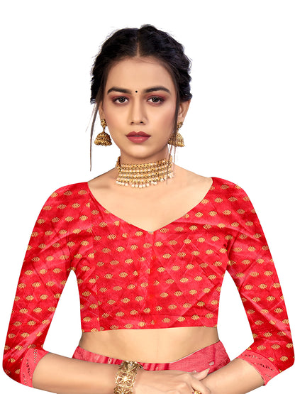 Women's Chiffon Daily Wear Saree With Unstitched Blouse Piece