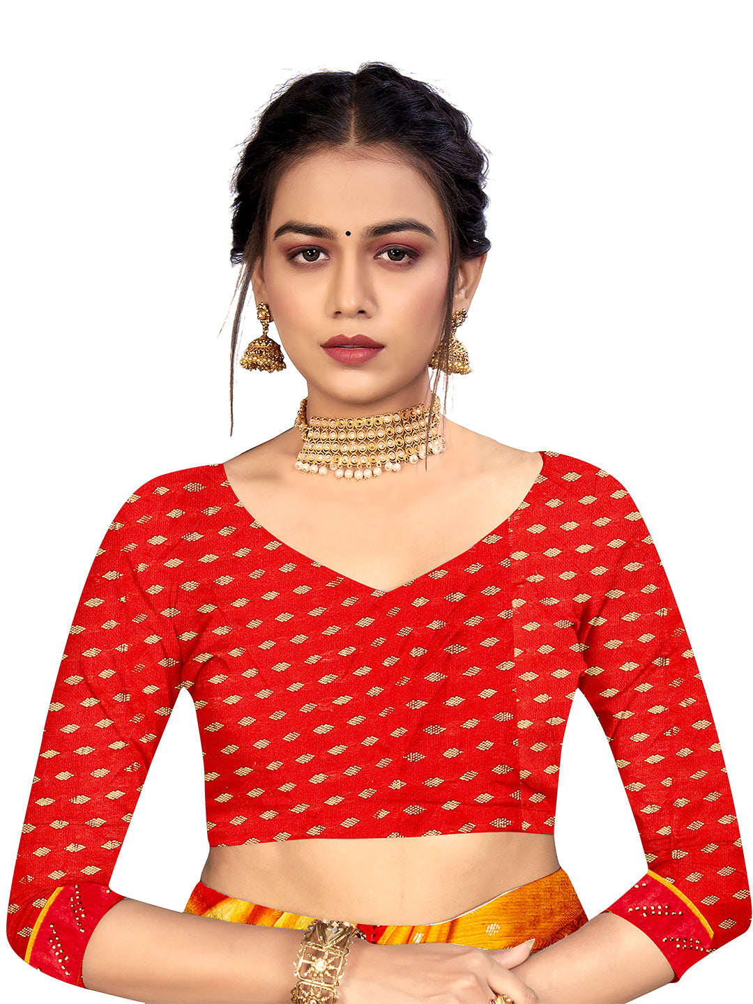 Women's Chiffon Daily Wear Saree With Unstitched Blouse Piece