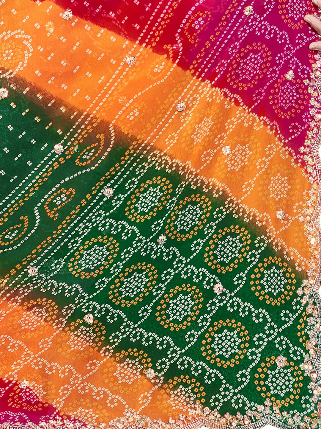 Women's Georgette Saree With Unstitched Blouse Piece