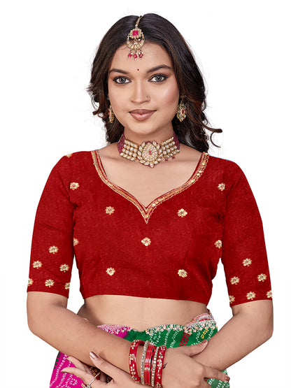 Women's Georgette Saree With Unstitched Blouse Piece