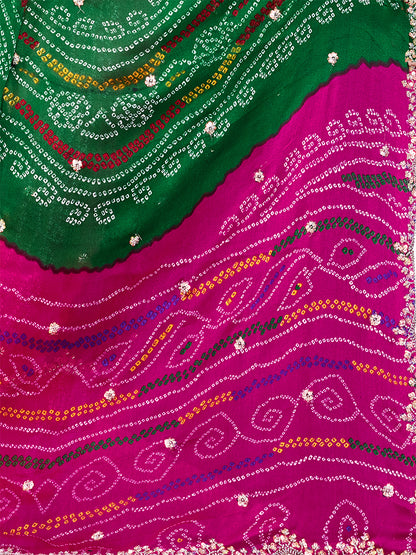 Women's Georgette Saree With Unstitched Blouse Piece
