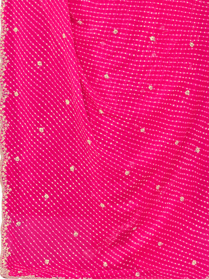 Women's Georgette Saree With Unstitched Blouse Piece
