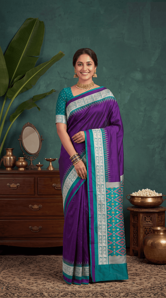 Women's Silk Saree With Unstitched  Blouse Piece